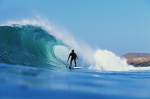 Surfer on a Wave